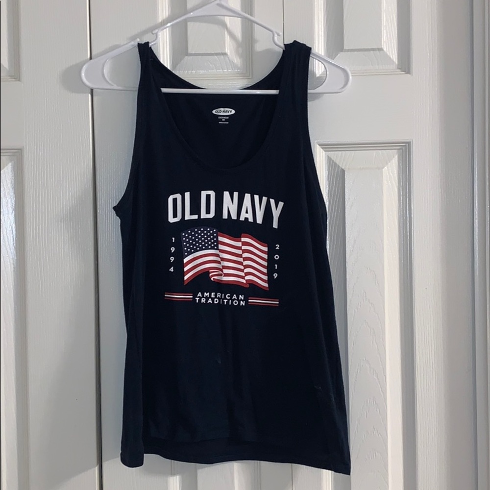 Old navy American flag tank